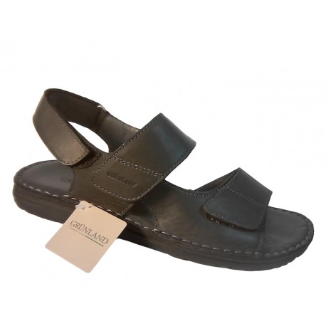 1241 GRUNLAND 80 LAPO SANDALO UOMO P. - NERO