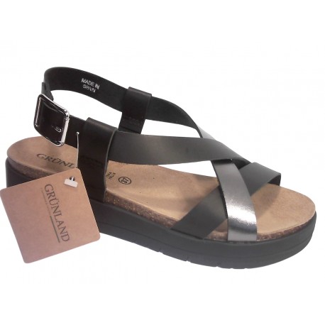 1346 GRUNLAND 70 DOXE SANDALO DONNA P. - NERO