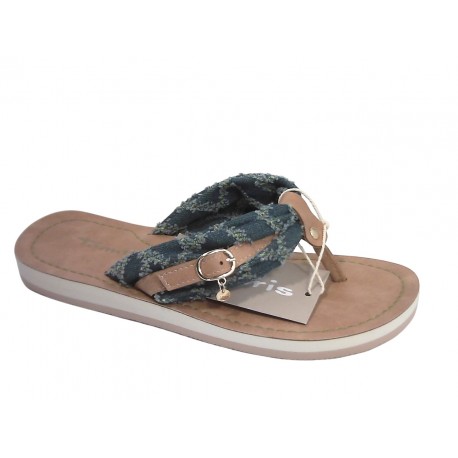 27109-24 TAMARIS ESSENTIALS MATERIALMIX AUS TEXTIL - 804 DENIM
