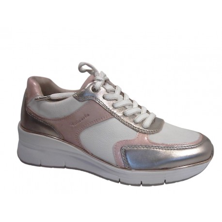 23764-43 TAMARIS MATERIALMIX AUS LEDER UND SYNTHET - 596 ROSE COMB