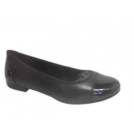 22124-42 TAMARIS MATERIALMIX AUS LEDER UND SYNTHET - 001 BLACK