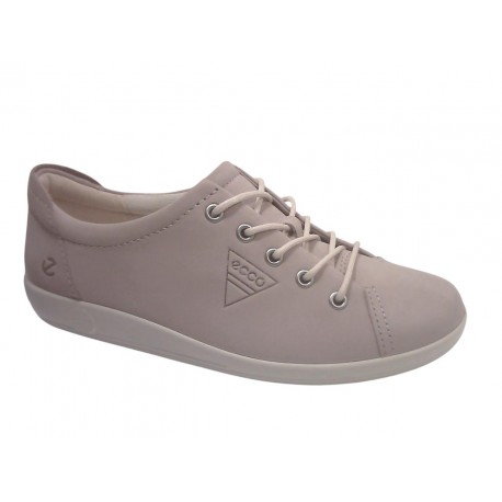206503 ECCO SOFT 2.0 LACE SHOE - 02386 GREY