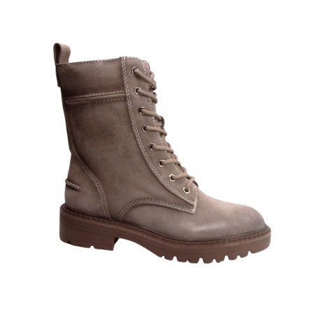 25223-23 TAMARIS MATERIALMIX AUS LEDER, TEXTIL UND - 341 TAUPE