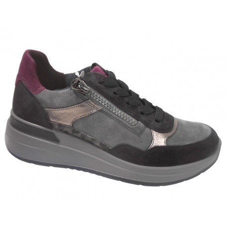 *57702-22 ARA GARDA KALBVELOUR, CRUNCH - BLAU/GRAPHIT