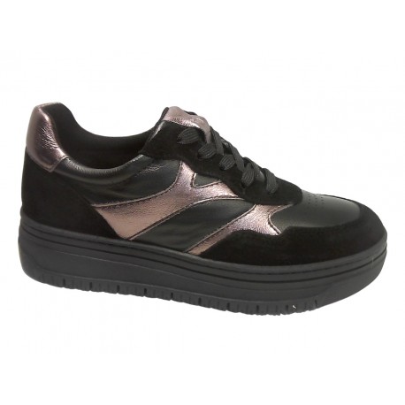 23717-45 TAMARIS MATERIALMIX AUS LEDER UND SYNTHET - 098 BLACK