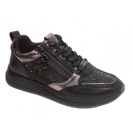 23832-44 TAMARIS MATERIALMIX AUS TEXTIL UND SYNTHE - 043 BLACK