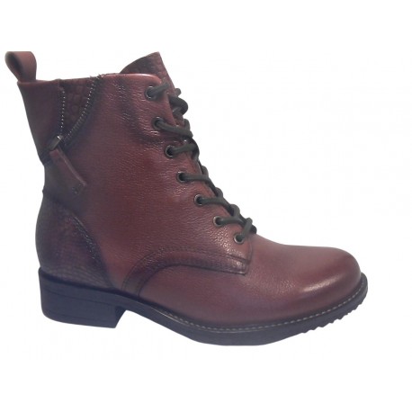 25273-45 TAMARIS MATERIALMIX AUS LEDER UND SYNTHET - 305 COGNAC