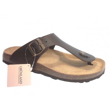 1637 GRUNLAND 40 BOBO CIABATTA UOMO P. - MOGANO