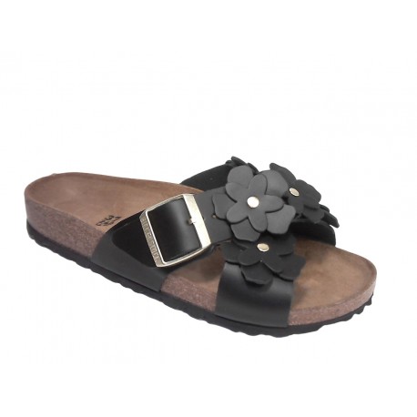 1026734 BIRKENSTOCK SIENA FLOWERS - BLACK