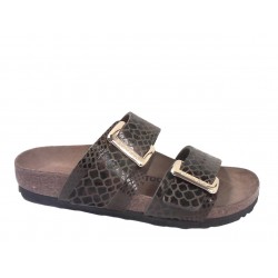 1030888 BIRKENSTOCK SYDNEY CB SHINY SNAKE SYNTH - SAGE