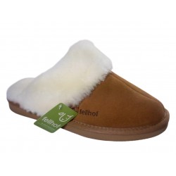 3220 FELLHOF PANTOFOLE KOMFORT - 0 MARRONE CHIARO