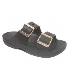 213316 CROCS SATURDAY METALLIC BUCKLE SNDLW - BLK