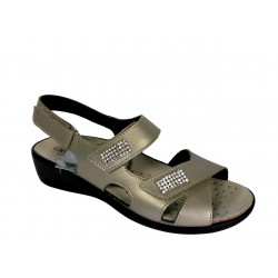 0416 GRUNLAND 68 ESTA SANDALO DONNA P. - PLATINO