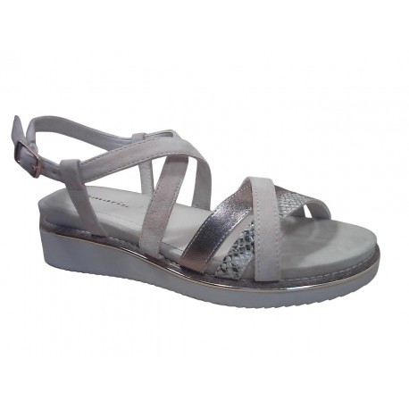 28237-44 TAMARIS MATERIALMIX AUS LEDER, TEXTIL UND - 271 NUDE C