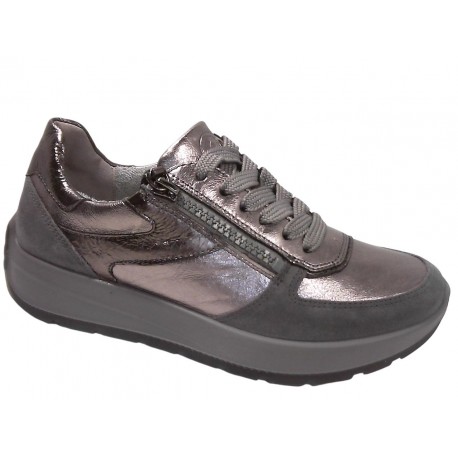 25112-11 ARA NEW YORK KALBVELOUR, CRUNCH - GRAPHIT/STAHL