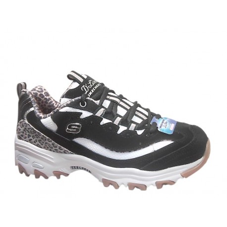 150877 SKECHERS D'LITES-WILD CHARM - BLK