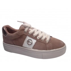 23724-42 TAMARIS MATERIALMIX AUS LEDER, TEXTIL UND - 371 CAMEL