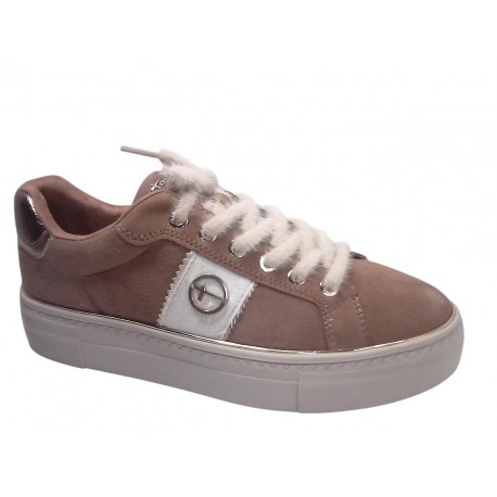 23724-42 TAMARIS MATERIALMIX AUS LEDER, TEXTIL UND - 371 CAMEL